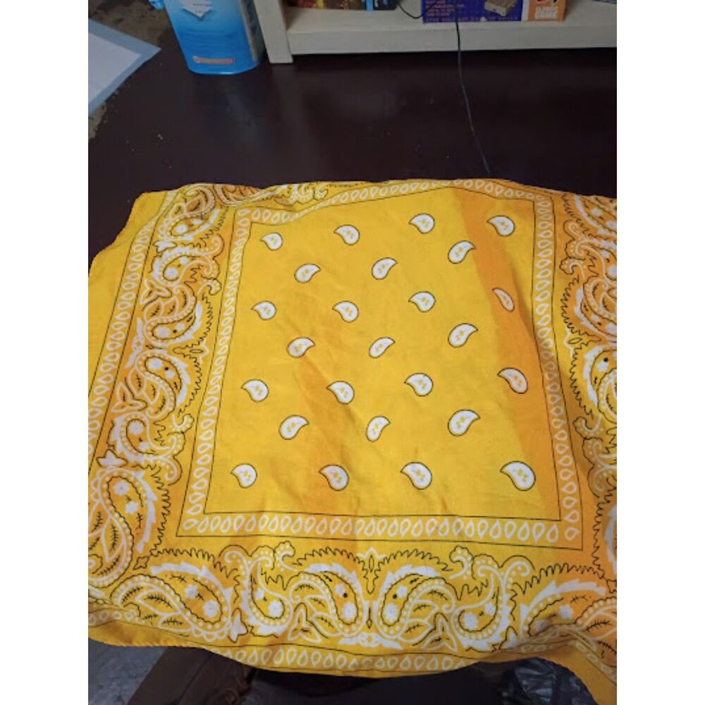 Satin feel yellow Bandana